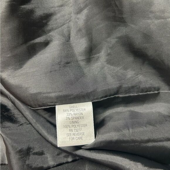 Apt. 9 Black Two Button Blazer Peter Pan Collar Plus Size 18W Light Jacket Work - Picture 5 of 6